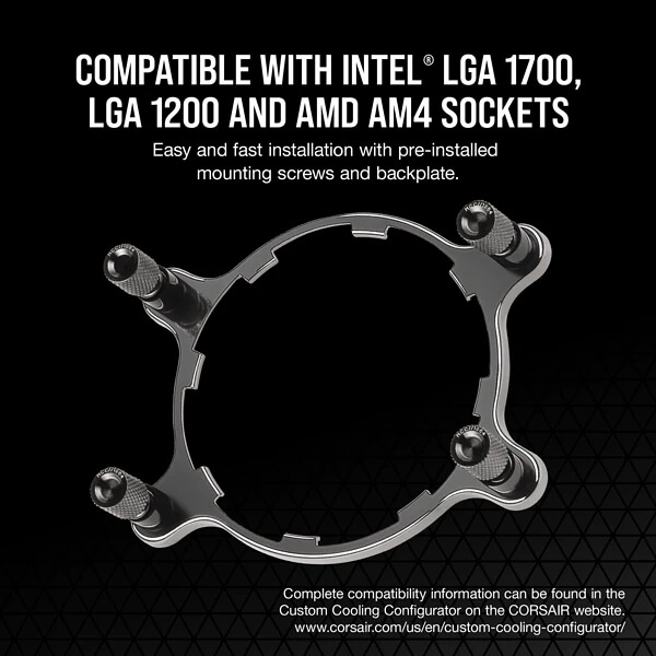 CORSAIR Hydro X Series XC7 RGB PRO CPU Water Block (1700/1200/AM5/AM4) - Silver