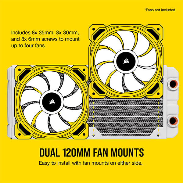 CORSAIR Hydro X Series XR5 240mm White Water Cooling Radiator