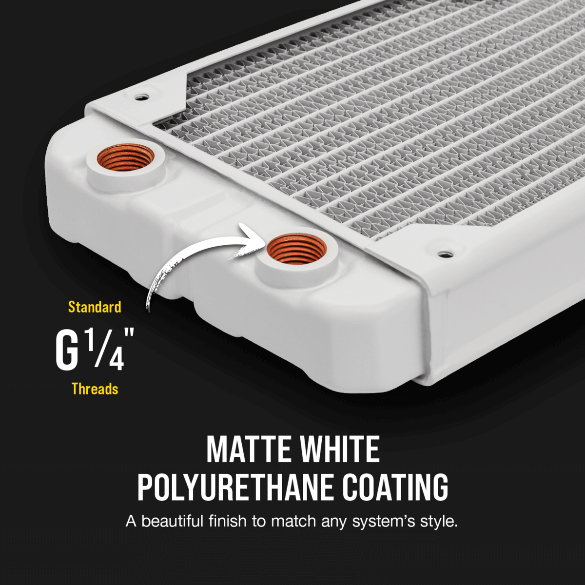 CORSAIR Hydro X Series XR5 240mm White Water Cooling Radiator