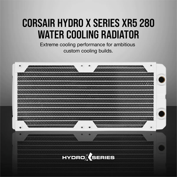 CORSAIR Hydro X Series XR5 280mm White Water Cooling Radiator