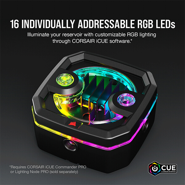 Corsair Hydro X Series XD3 RGB Pump/Reservoir Combo - Black