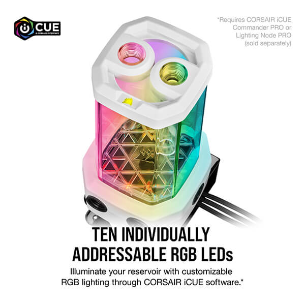 Corsair Hydro X XD5 RGB D5 Pump/Reservoir Combo - White