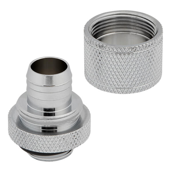 Corsair Hydro X Series XF Softline 10/13mm Compression ID/OD Fittings Four Pack (Chrome)