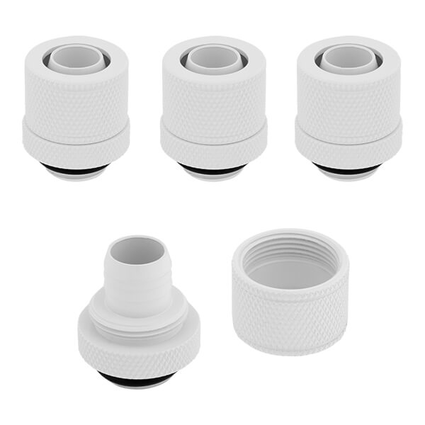 Corsair Hydro X Series XF Softline 10/13mm Compression ID/OD Fittings Four Pack (White)