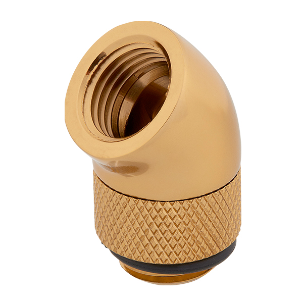 Corsair Hydro X Series XF Hardline 45&deg; Rotary Adapter Twin Pack (Gold)