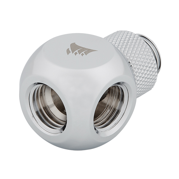 Corsair Hydro X Series XF Hardline Rotary Y-Splitter (Chrome)