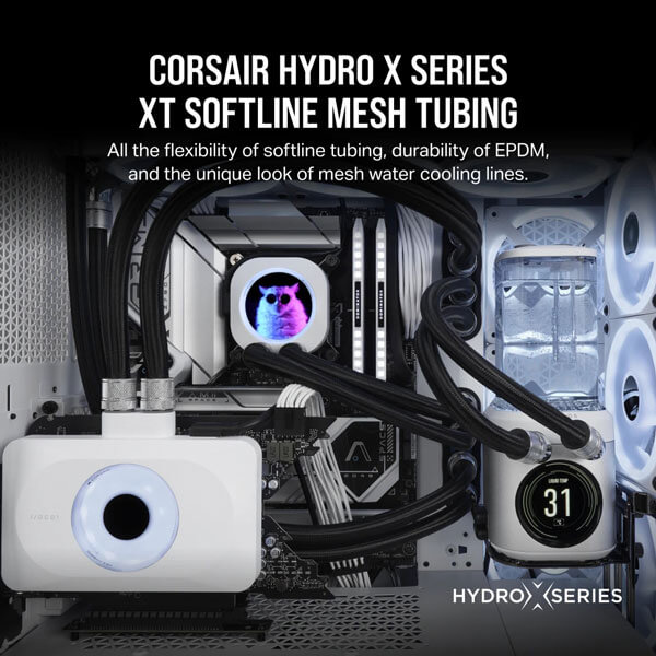 Corsair Hydro X Series XT Softline 13mm Mesh Tubing – Black