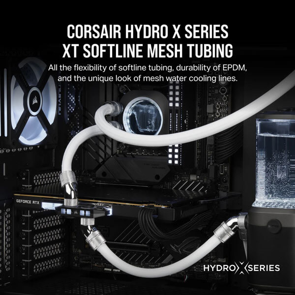 Corsair Hydro X Series XT Softline 13mm Mesh Tubing – White