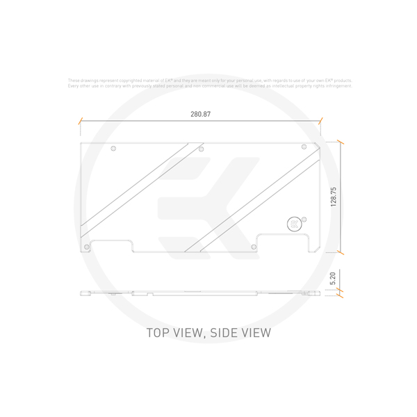 EK-Quantum Vector Strix RTX 3070/3080/3090 Backplate - Black