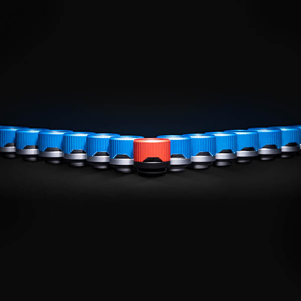 EK-Quantum Torque 6 Pack HDC 14 - Blue Special Edition (10mm ID / 14mm OD - G1/4 - Hard Tube Compression Fittings)