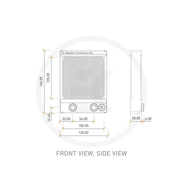 EK-CoolStream SE 120 - 120mm - Water Cooling Radiator -  Black