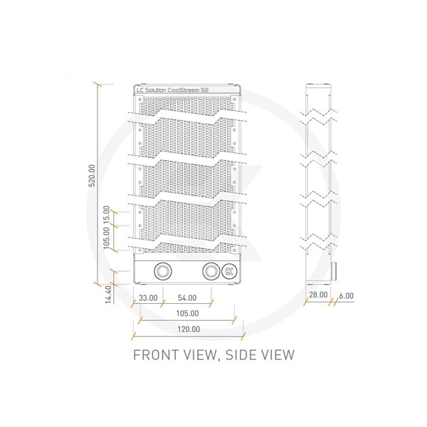 EK CoolStream SE 480 Slim Quad Water Cooling Radiator