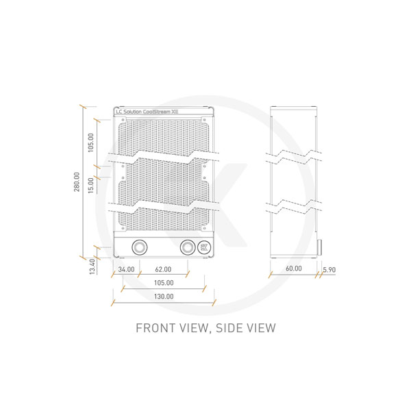 EK CoolStream XE 240 Dual Water Cooling Radiator
