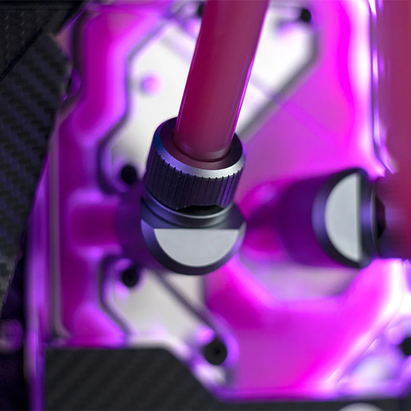EK Quantum Torque Angled Fitting G 1/4 90° Rotary (Satin Titanium)