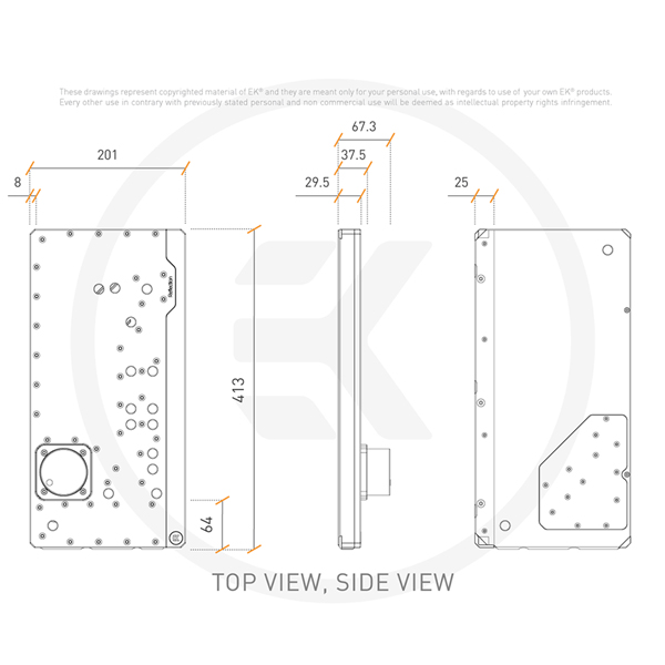 EK-Quantum Reflection Distro Plate For Lian Li PC-O11 Dynamic With D5 PWM Pump and ARGB Lighting
