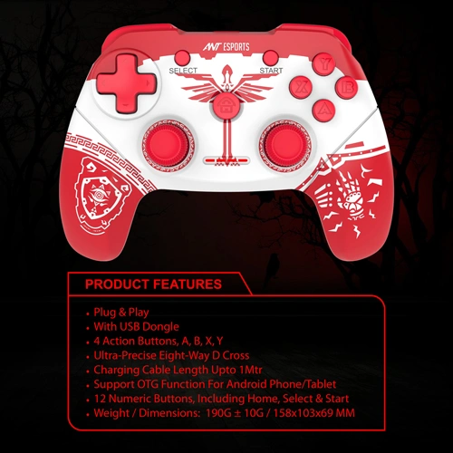 Ant Esports GP300 Pro Fire Fly Wireless Gamepad
