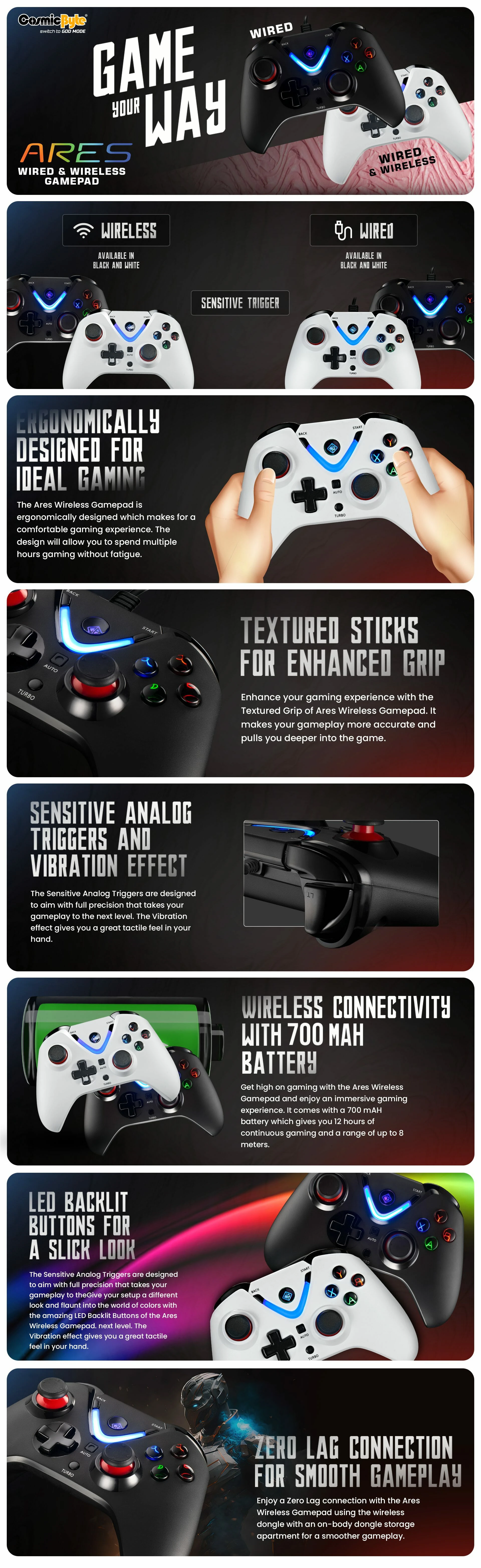 Cosmic Ares Gaming controller