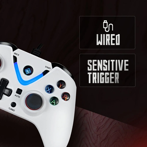 Cosmic Byte Ares White Wired Game Controller