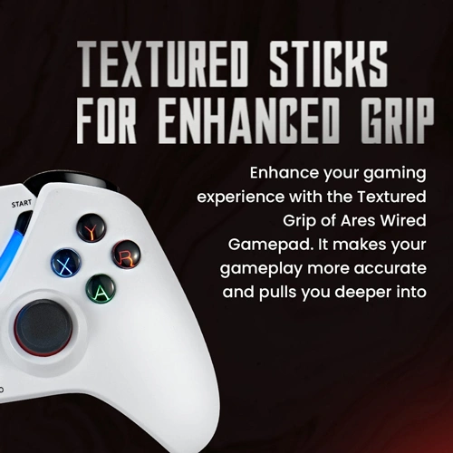 Cosmic Byte Ares White Wired Game Controller