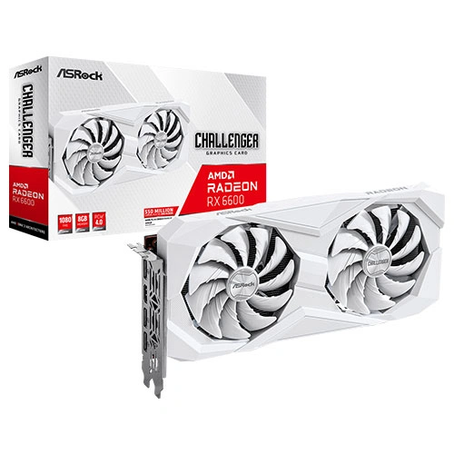 ASRock RX 6600 Challenger White 8GB GDDR6 Graphics Card