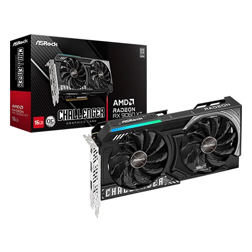 ASRock RX 9060 XT Challenger OC 16GB GDDR6 Graphics Card