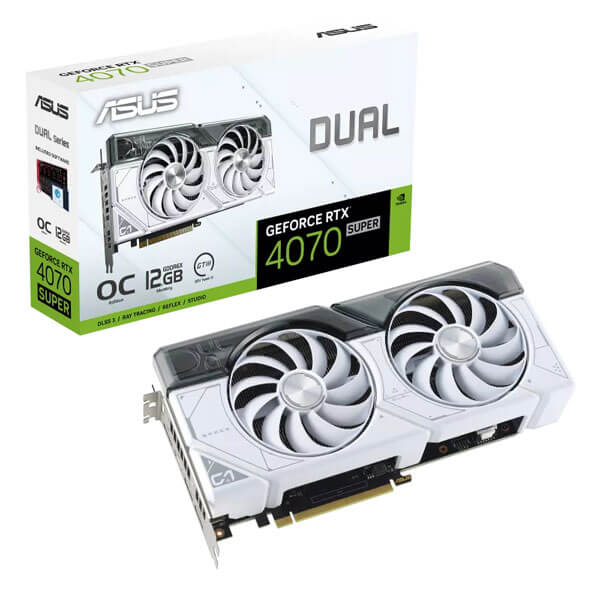 Asus Dual RTX 4070 Super White OC 12GB Gaming Graphics Card