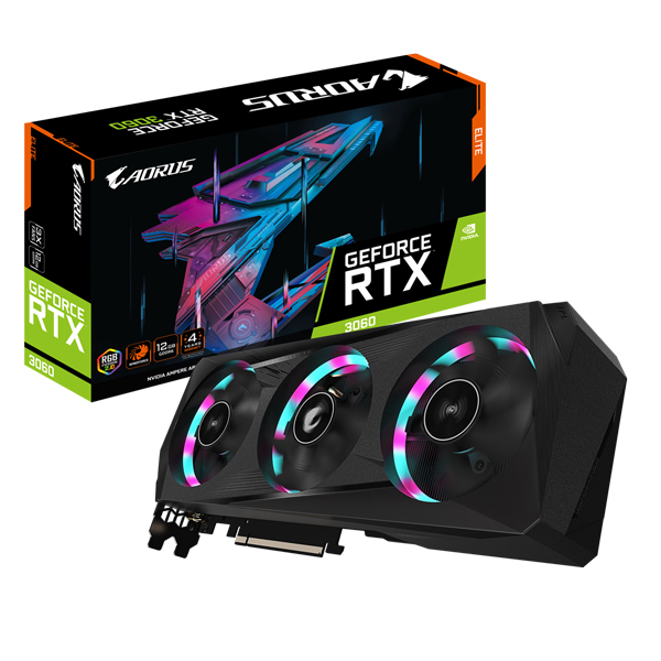 Gigabyte Aorus RTX 3060 Elite LHR 12GB Graphics Card