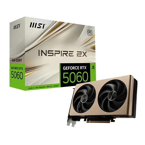 MSI RTX 5060 Inspire 2X OC 8GB GDDR7 Graphics Card