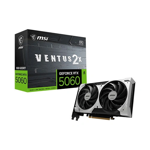 MSI RTX 5060 Ventus 2X OC V1 8GB GDDR7 Graphics Card