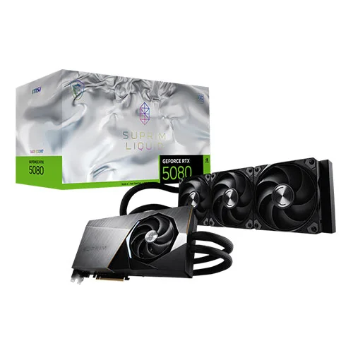 MSI RTX 5080 Suprim Liquid SOC 16GB GDDR7 Graphics Card