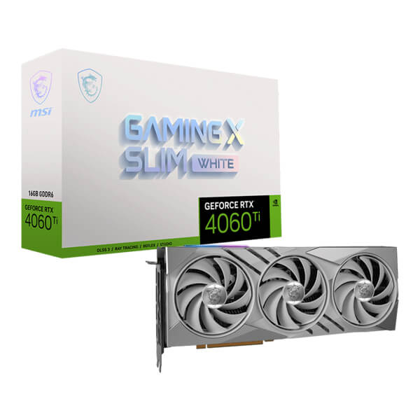 MSI RTX 4060 Ti Gaming X Slim White 16GB Graphics Card