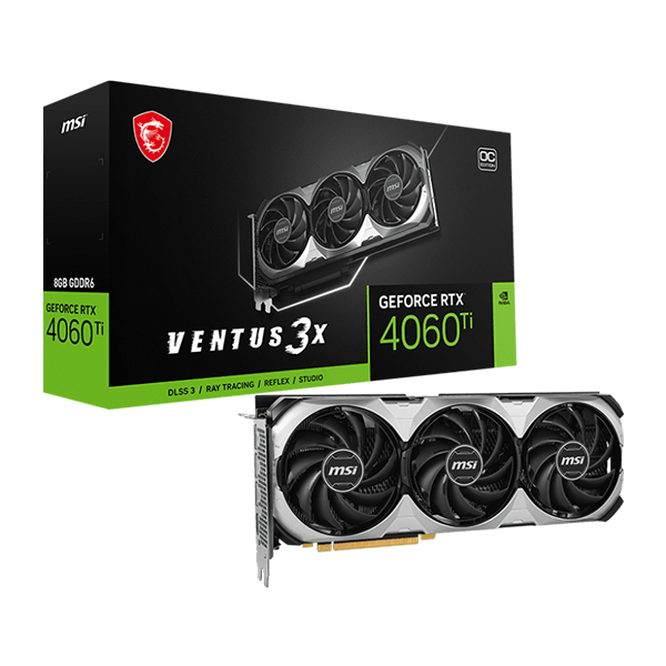 MSI RTX 4060 Ti Ventus 3X E OC 8GB Graphics Card