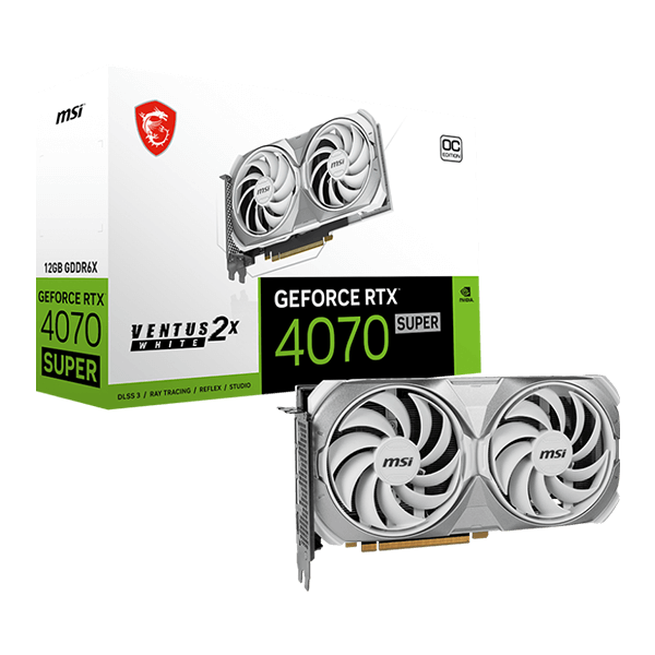 MSI RTX 4070 Super Ventus 2X White OC 12GB Graphics Card
