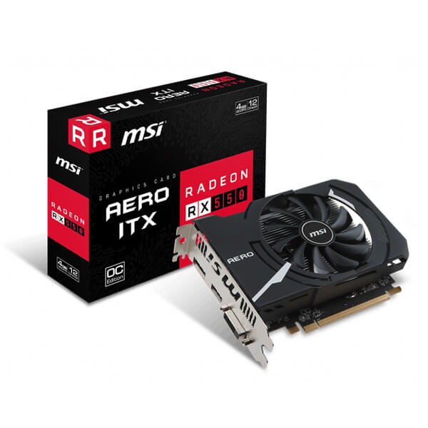 MSI RX 550 Aero ITX OC 4GB Gaming Graphics Card