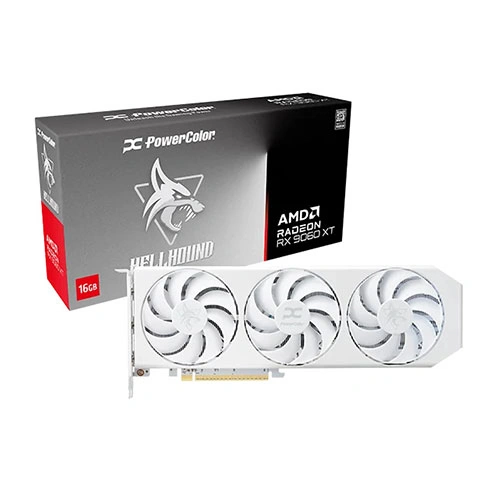 PowerColor Hellhound Spectral White RX 9060 XT 16GB GDDR6 GPU
