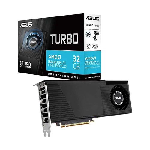 Asus Turbo Radeon AI Pro R9700 32GB GDDR6 Graphics Card