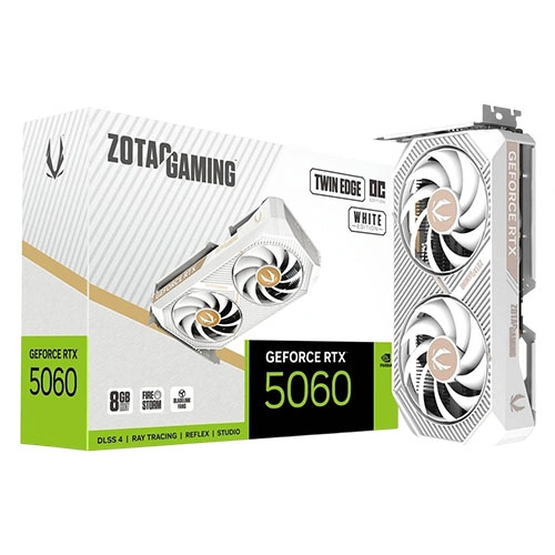ZOTAC RTX 5060 Twin Edge OC White 8GB GDDR7 Graphics Card