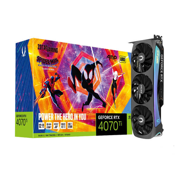 Zotac Gaming RTX 4070 Ti Amp Airo Spider Man 12GB Graphics Card