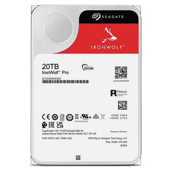 Seagate Ironwolf Pro 20TB Internal HDD- ST20000NT001