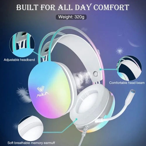 Aula S505 RGB Green Gaming Headset
