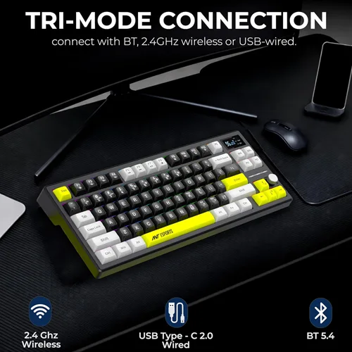 Ant Esports APEX 200 Wireless Tri Mode RGB Mechanical Gaming Keyboard
