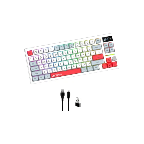 Ant Esports APEX 200 Wireless Tri Mode RGB White Mechanical Gaming Keyboard