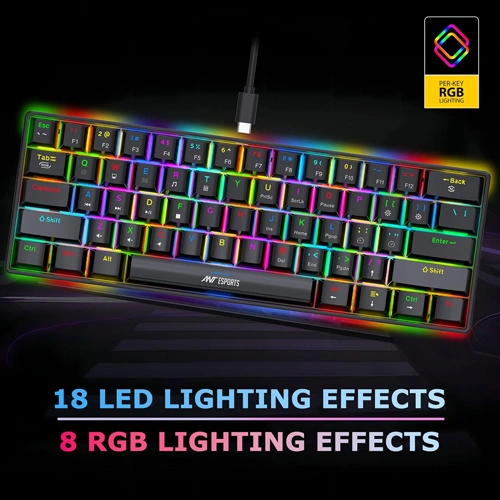 Ant Esports MK1300 V2 Mini RGB Keyboard with Brown Switches