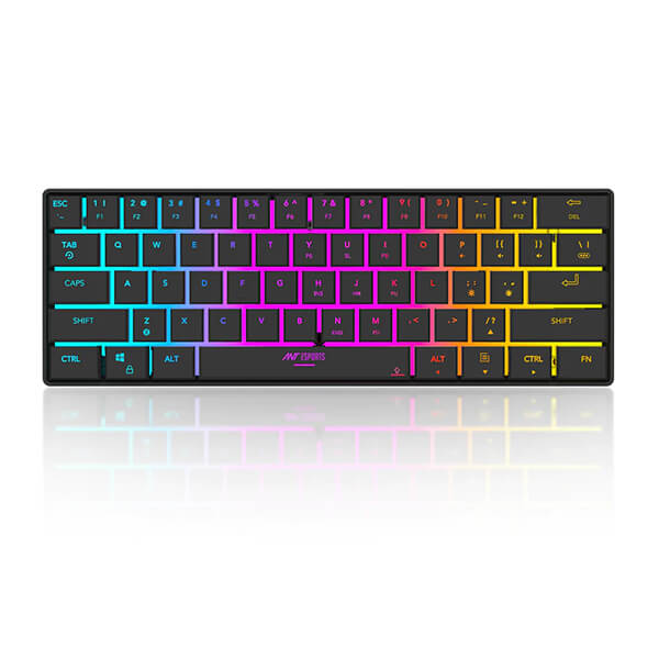 Ant Esports MK1500 Mini Wireless Gaming Keyboard with Membrane Switches (Black)