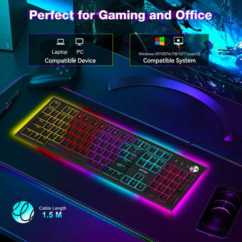 Ant Esports MK1850 Gaming Keyboard with Blue Switches