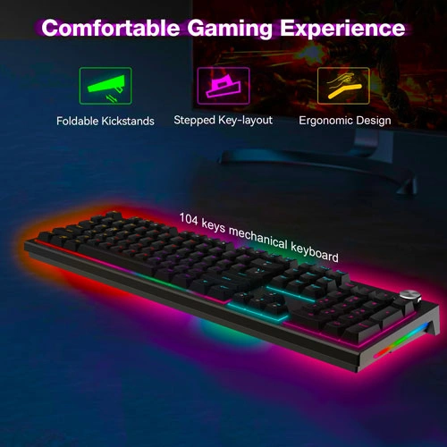 Ant Esports MK1850 Gaming Keyboard with Red Switches (Black)