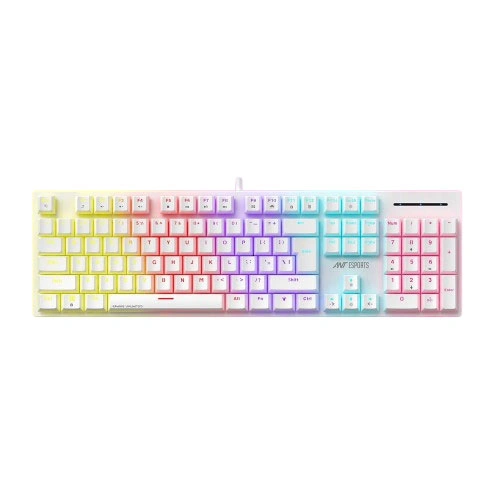 Ant Esports MK3400 Pro V3 White Mechanical Gaming Keyboard with Brown Switches