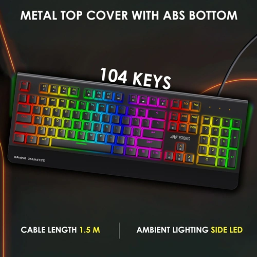Ant Esports MK4000 RGB Gaming Keyboard with Red Switches