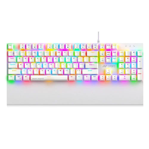 Ant Esports MK4100 RGB White Keyboard with Brown Switches
