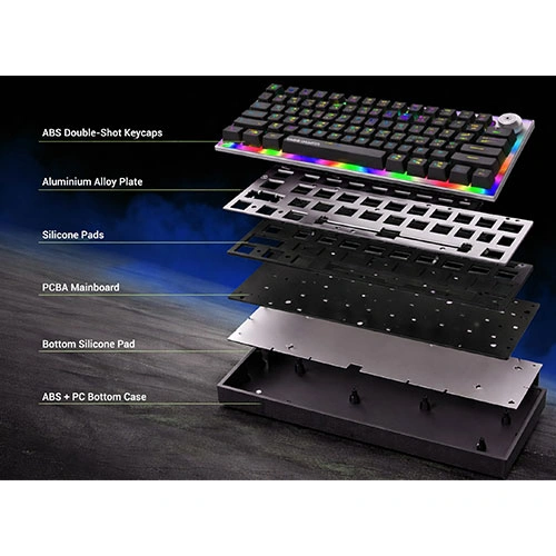 Ant Esports MK4400 Pro Wireless RGB Mechanical Gaming Keyboard With Brown Switches